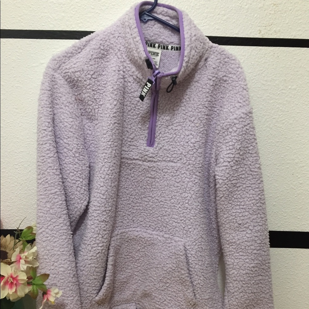 Pink VS Sherpa Quarter ZIP